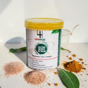 GLOW BODY SCRUB  (With Tumeric + Vit E + Collagen)